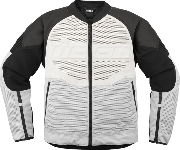 ICON Overlord3* Leather Jacket - White - XL 2810-4121