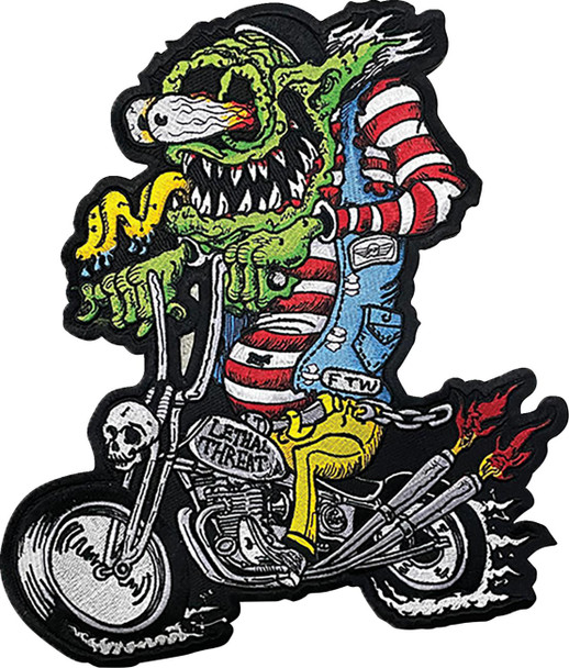  LETHAL THREAT Monster Biker Embroidered Patch - Large LT30252 