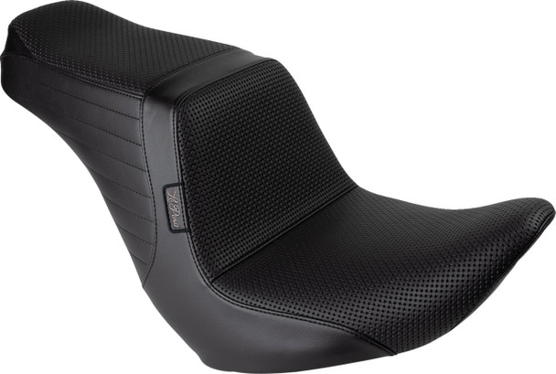 LE PERA Le Pera Tailwhip Up Front Seat Basket Weave Black Softail Low Rider FXLR 2018-2024 LYRU-580BW 