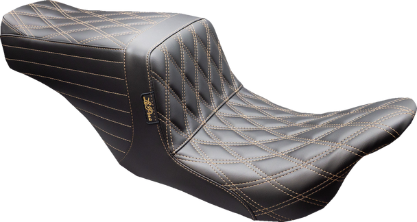 Le Pera Tailwhip Up Front Seat Double Diamond Chestnut Thread FLHR 2008-2024 LKU-587DD-CHET