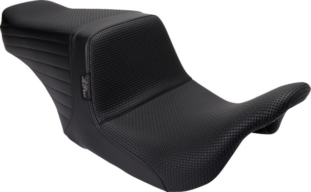 LE PERA Le Pera Tailwhip Up Front Seat Basket Weave Black FLHX 2008-2023 LKU-587BW 