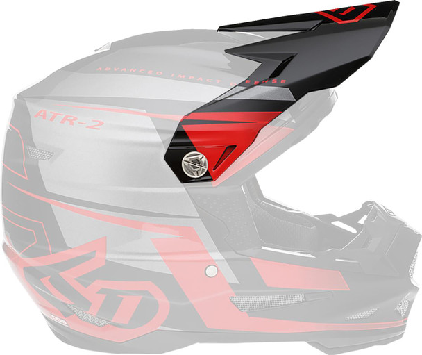  6D HELMETS ATR-2 Visor - Mach - Red 72-6118 
