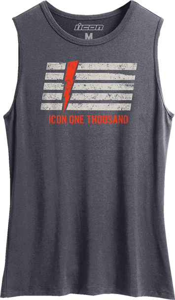 ICON Women's Invasion Stripe* Tank Top - Antique Denim - Small 3031-4218