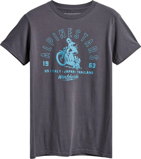  ALPINESTARS Los Sander T-Shirt - Charcoal - Medium 12337212018M 