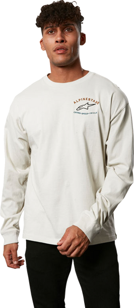 ALPINESTARS Full Face Long-Sleeve T-Shirt - Off White - Large 123371200204L