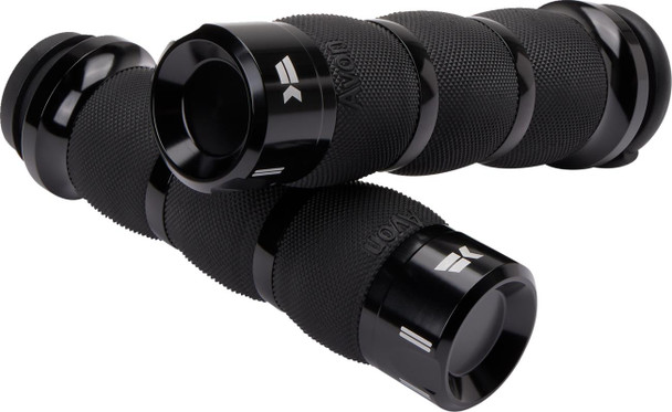 KHROME WERKS Khrome Werks Klassic Air Cushion Grips for 2018-2023 Harley-Davidson FLHCS 114 Black 500190 