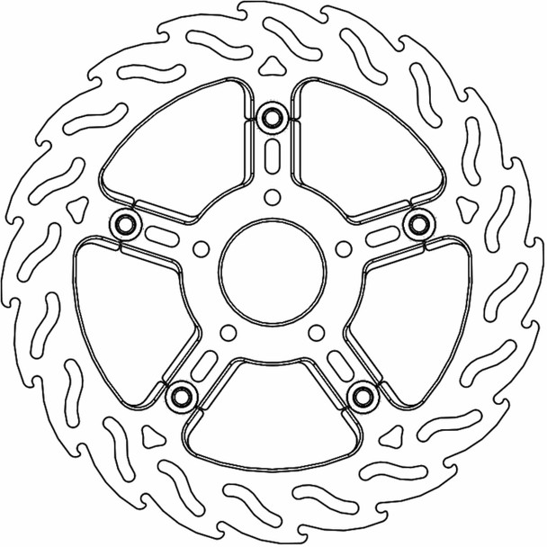  MOTO-MASTER Brake Rotor - Front Right - Flame 112317-PU 