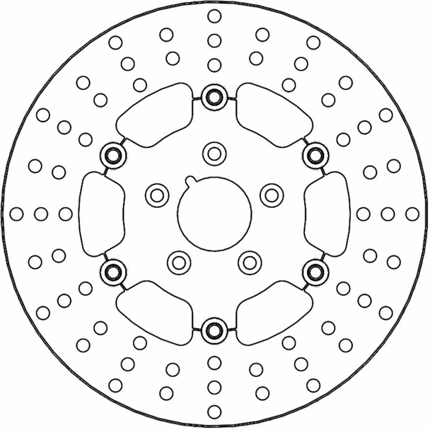  MOTO-MASTER Brake Rotor - Front Right/Front Left - Adrian 111086-PU 