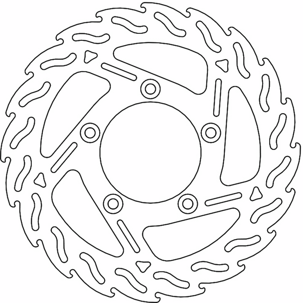 MOTO-MASTER Brake Rotor - Rear - Flame 110770-PU