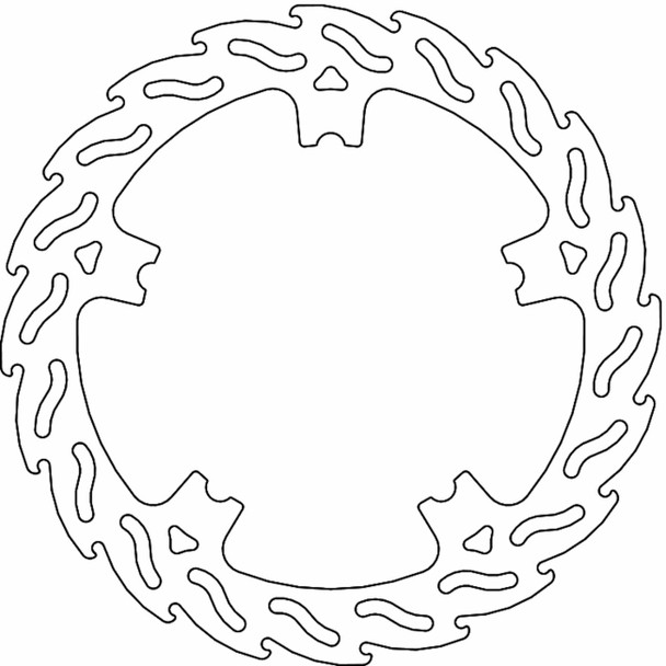  MOTO-MASTER Brake Rotor - Front Right - Flame 110766-PU 