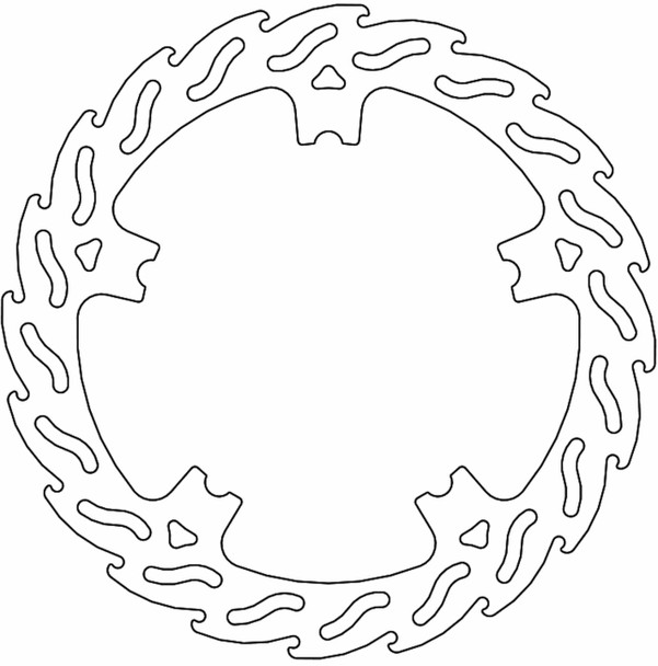  MOTO-MASTER Brake Rotor - Front Left - Flame 110765-PU 
