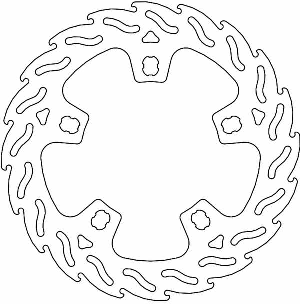 MOTO-MASTER Brake Rotor - Front Right - Flame 110763-PU