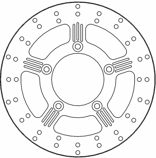  MOTO-MASTER Brake Rotor - Rear - Adrian 110753-PU 