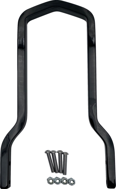 DRAG SPECIALTIES Square Sissy Bar - Short - Black - 7.5" W X08-0041GBS