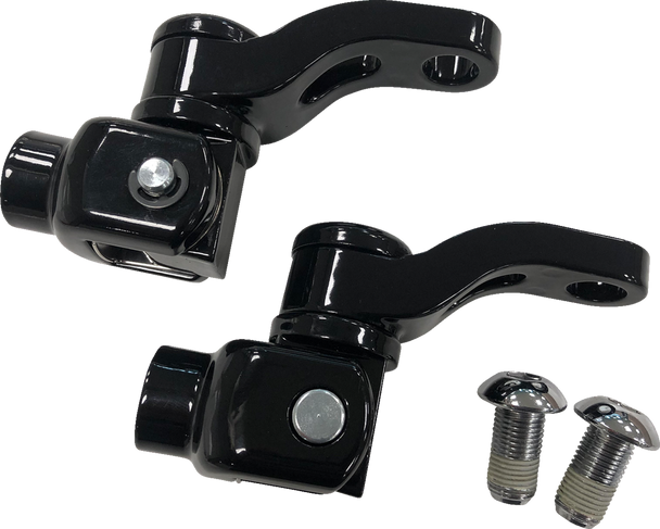 DRAG SPECIALTIES Passenger Peg Mount - Adjustable - Black 78561B