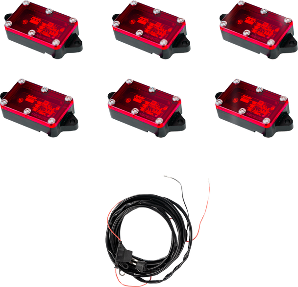 HERETIC Rock Light - Red - 6 Pack 70025