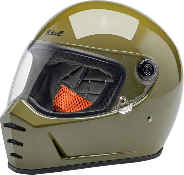  BILTWELL Lane Splitter Helmet - Gloss Olive Green - Small 1004-154-502 