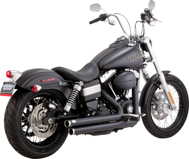 VANCE & HINES Big Shots Staggered Exhaust System - Matte Black 47958