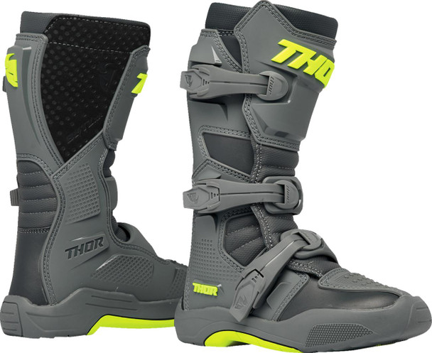  THOR Youth Blitz XR Boots - Gray/Charcoal - Size 3 3411-0740 