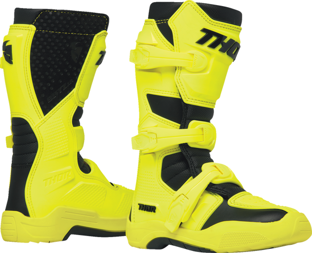 THOR Youth Blitz XR Boots - Acid/Black - Size 2 3411-0760