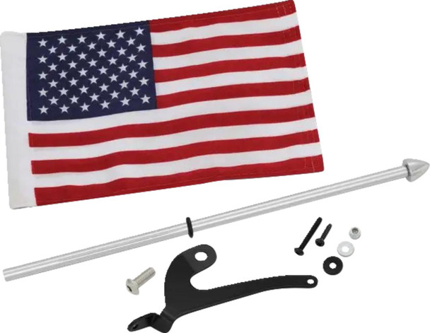  SHOW CHROME Flag Pole - Left - Chrome - Can-Am RT/F3 41-210L 
