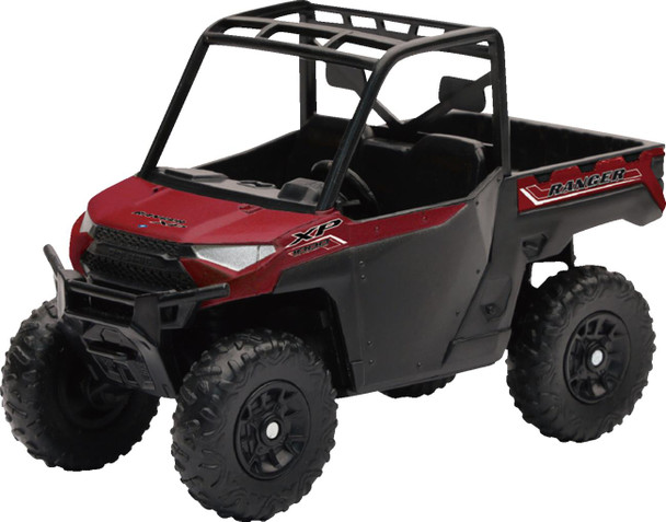  NEW RAY TOYS Mini Polaris Ranger XP1000 EPS - 1:18 Scale - Black/Red 07353A 