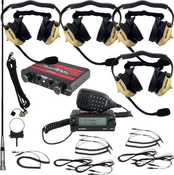  NAVATLAS Intercom/Radio and Headset Kit - 4-Seat - Beige NI2RBHBE4 