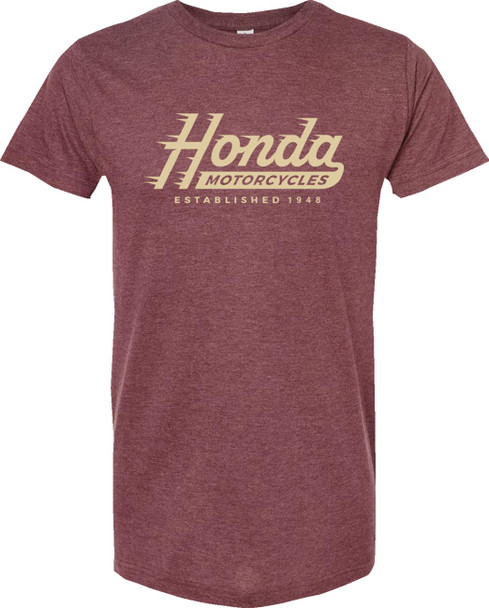  HONDA APPAREL Honda Established T-Shirt - Heather Burgundy - Medium NP23S-M2294-M 