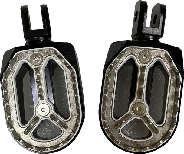  DRAG SPECIALTIES Qualifier Foot Pegs - Black - Driver P17-0/6602BWFD 