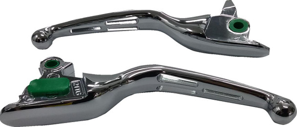  DRAG SPECIALTIES Levers - Slotted - Chrome H07-0607C 