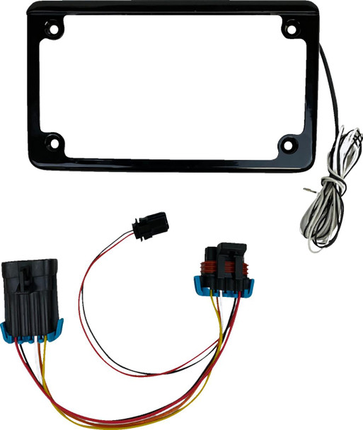  CUSTOM DYNAMICS License Plate Frame - LED - w/ Tag Light - Black - SXS CD-LPF-RZR2 