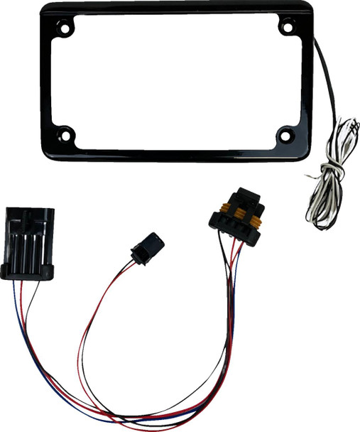 CUSTOM DYNAMICS License Plate Frame - LED - w/ Tag Light - Black - SXS CD-LPF-RZRTRAIL 