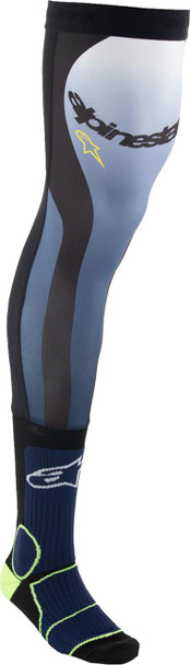  ALPINESTARS Knee Brace Socks - Navy/Black/Yellow - Small/Medium 4701324-7455-SM 