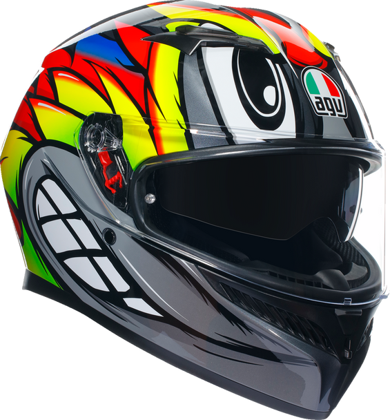 AGV K3 Helmet - Birdy 2.0 - Gray/Yellow/Red - Large 2118381004012L AGV K3 Helmet - Birdy 2.0 - Gray/Yellow/Red - Large 2118381004012L