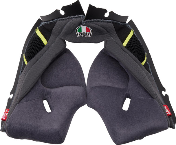  AGV Pista GP RR Cheek Pads - Gray/Yellow - XL 2018500056499XL 