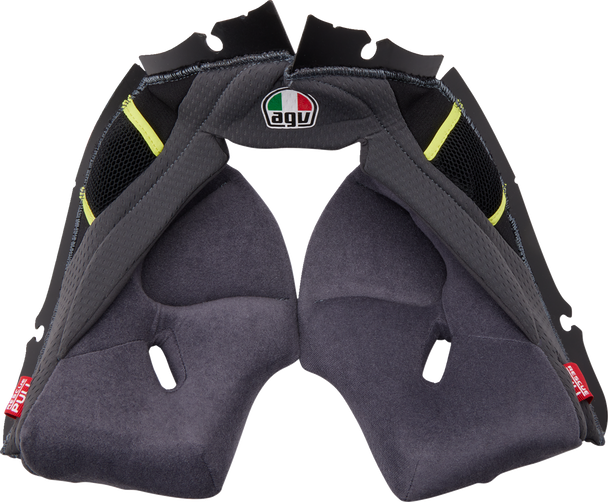AGV Pista GP RR Cheek Pads - Gray/Yellow - Large 2018500056499L