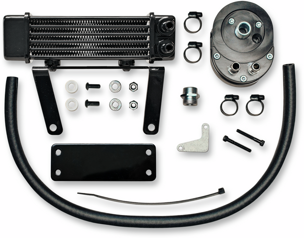 JAGG OIL COOLERS Oil Cooler Kit - Low Mount - Softail 750-1290-0323