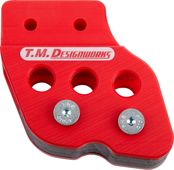 T.M. DESIGNWORKS Chain Guide - Honda/Yamaha/Kawasaki/Suzuki - Red RCG-007-RD
