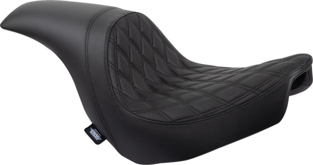  DRAG SPECIALTIES Predator Seat - Double Diamond w/ Black Sitching - Vinyl - FLSB/FXLR '18-'23 0802-1517 