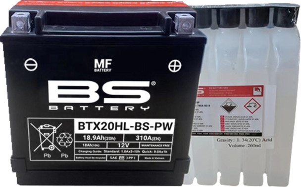  BS BATTERY Battery - BTX20HL-BS-PW (YTX) 300821 