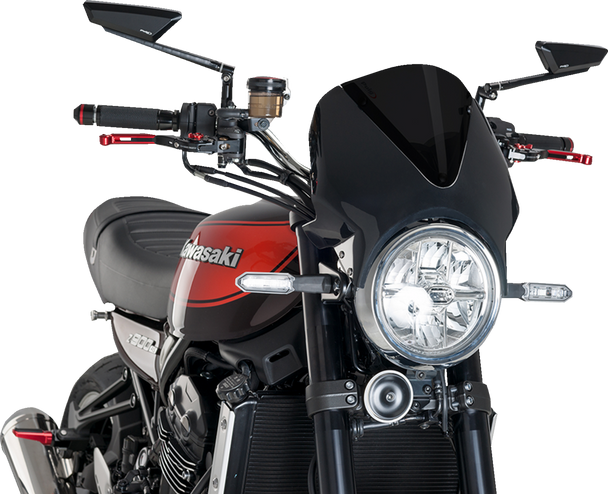 PUIG HI-TECH PARTS Windscreen - 13" - Black/Dark Smoke - Z 900 RS 024NF