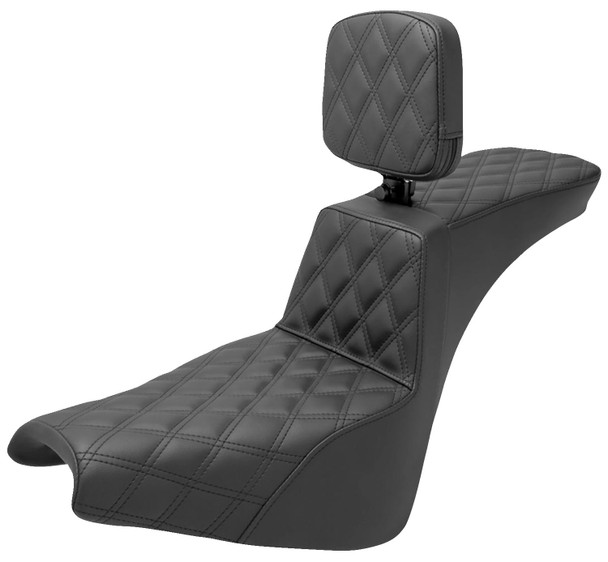  SADDLEMEN Tour Step-Up Seat - Rider Backrest - Full Lattice Stitch - FXBB/FXST '18-'23 818-30-195BR 
