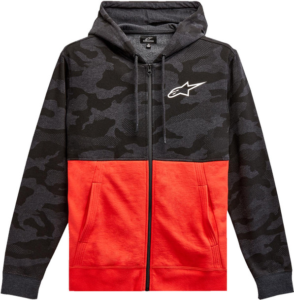  ALPINESTARS Camo Block Hoodie - Charcoal Heather/Warm Red - Large 1213510501816L 