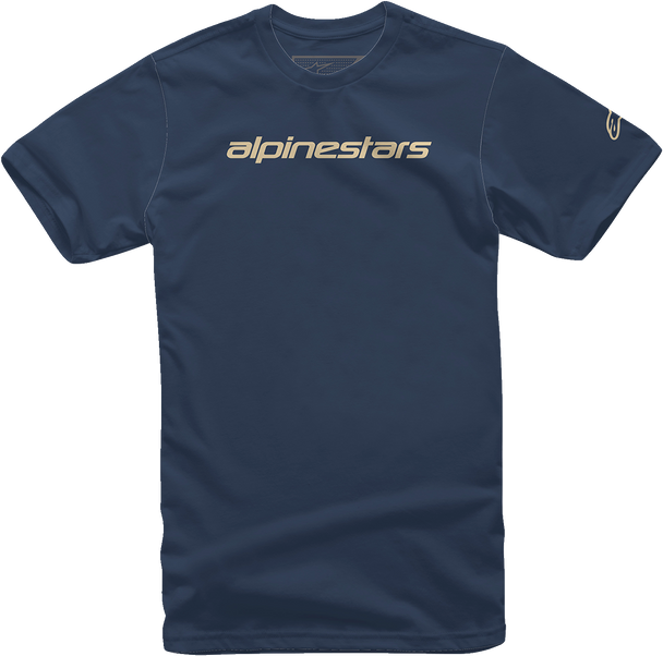 ALPINESTARS Linear Wordmark T-Shirt - Navy/Stone - Medium 1212720207128M