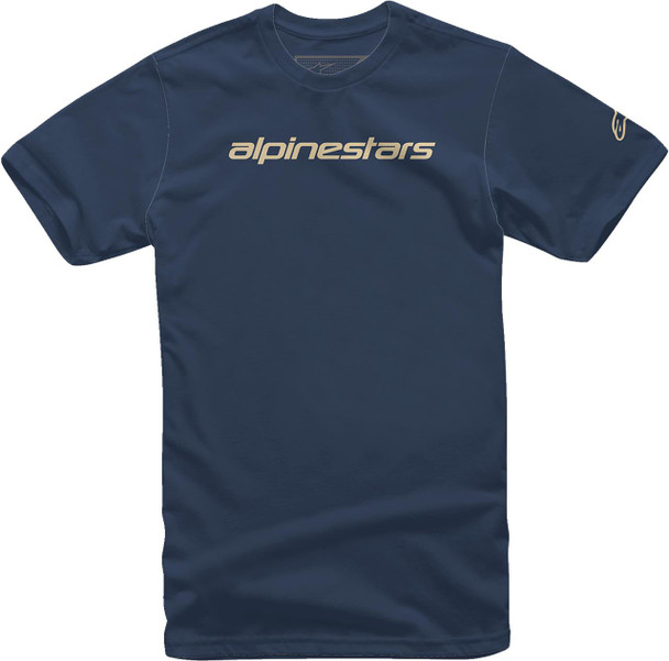  ALPINESTARS Linear Wordmark T-Shirt - Navy/Stone - Medium 1212720207128M 