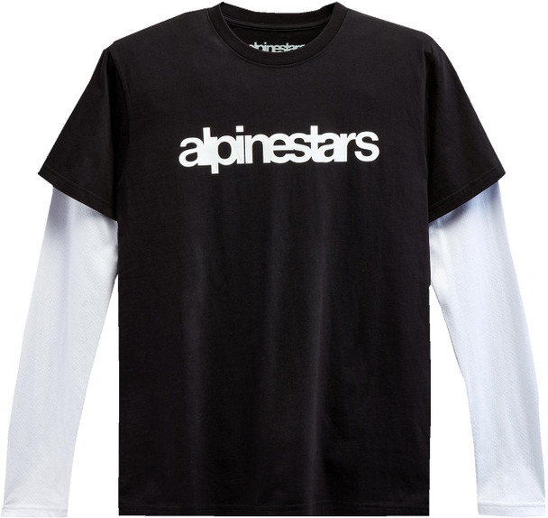  ALPINESTARS Stack Long-Sleeve T-Shirt - Black/White - Medium 1213713001020M 