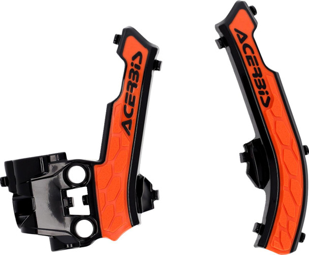  ACERBIS X-Grip Frame Guards - Black/ '16 Orange - Gas Gas | Husqvarna | KTM 2979615229 