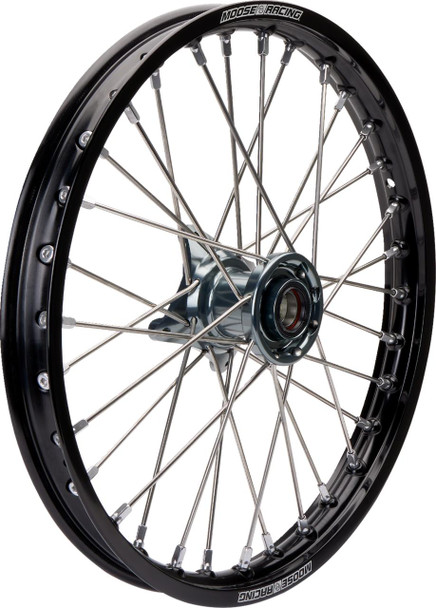  MOOSE RACING Wheel Assembly - SX-1 - Complete - Front - Black Wheel/Gray Hub - 21x1.6 - Gas Gas MF-16021-BKGY 