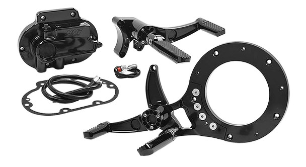  HAWG HALTERS Mid Control Conversion Kit - Black - Knurled Pegs - FLH/FLT MCK-FH16AS-FK 