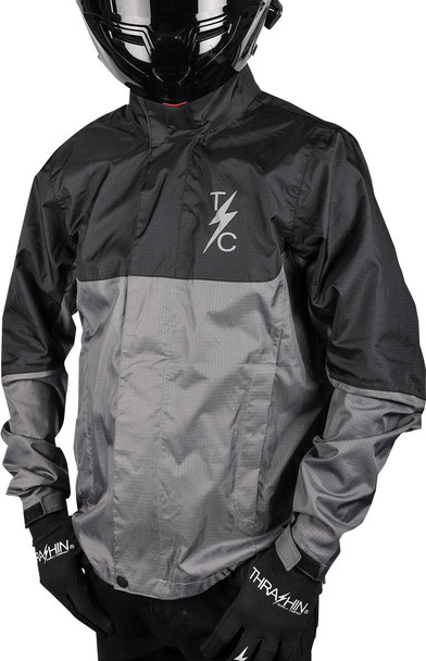  THRASHIN SUPPLY CO. Mission WP Rain Jacket - Black/Gray - Large TMJ-11-10 